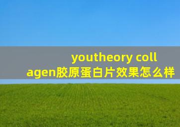 youtheory collagen胶原蛋白片效果怎么样